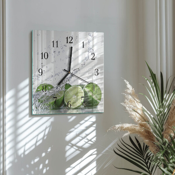 Wanduhr aus glas Limes