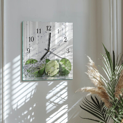 Wanduhr aus glas Limes