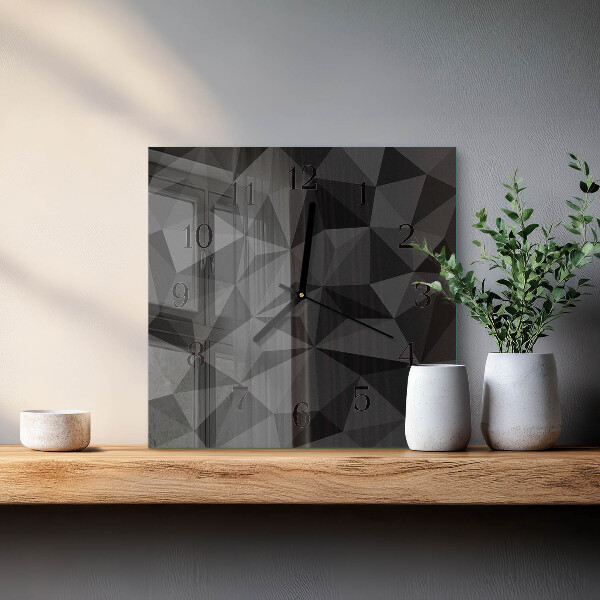 Wanduhr aus glas 3D-Muster