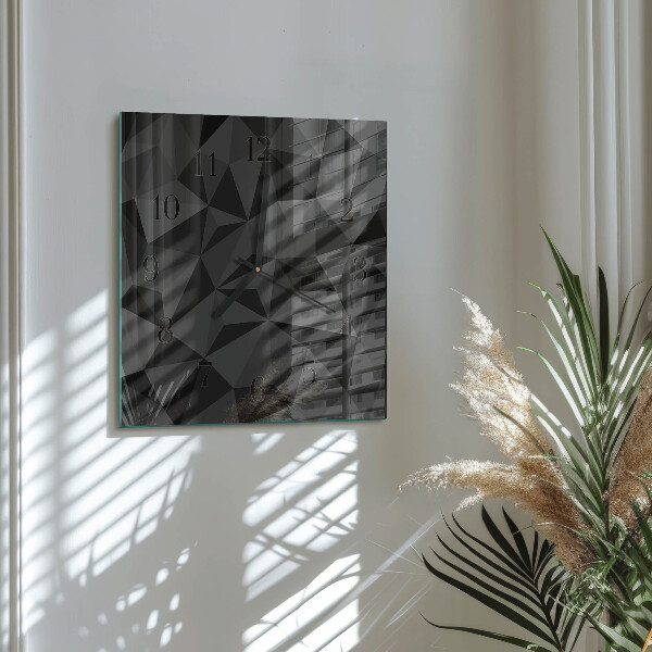 Wanduhr aus glas 3D-Muster