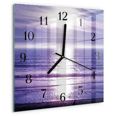 Wanduhr aus glas Meer