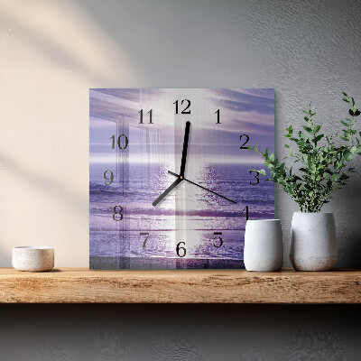 Wanduhr aus glas Meer