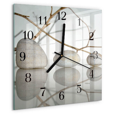 Wanduhr aus glas Steine