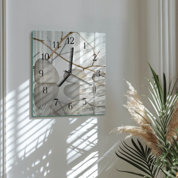 Wanduhr aus glas Steine