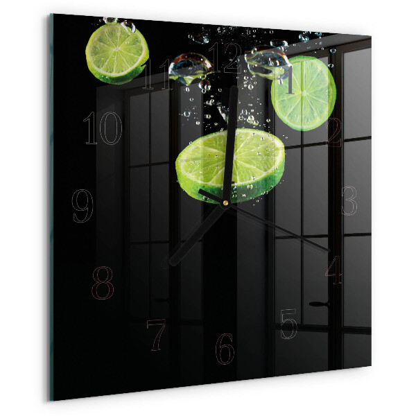 Wanduhr aus glas Limes