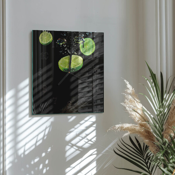 Wanduhr aus glas Limes