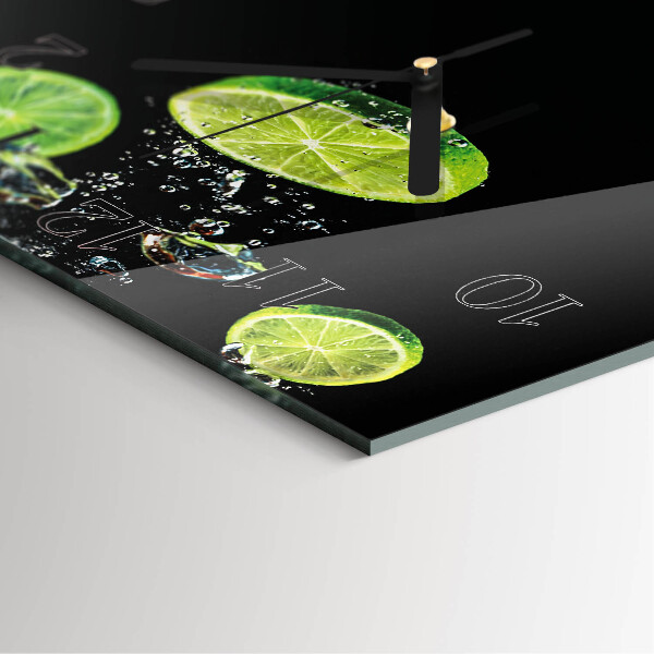 Wanduhr aus glas Limes