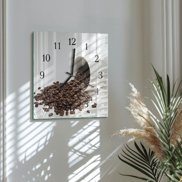 Wanduhr aus glas Tasse Kaffee