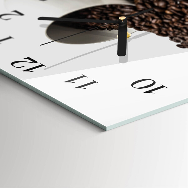 Wanduhr aus glas Tasse Kaffee