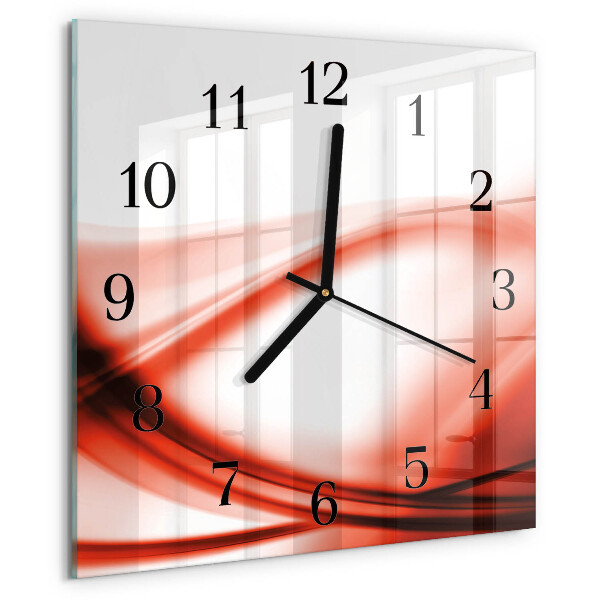 Wanduhr aus glas Abstrakte Linien