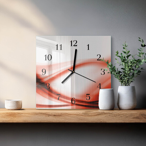 Wanduhr aus glas Abstrakte Linien
