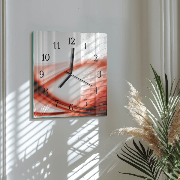 Wanduhr aus glas Abstrakte Linien