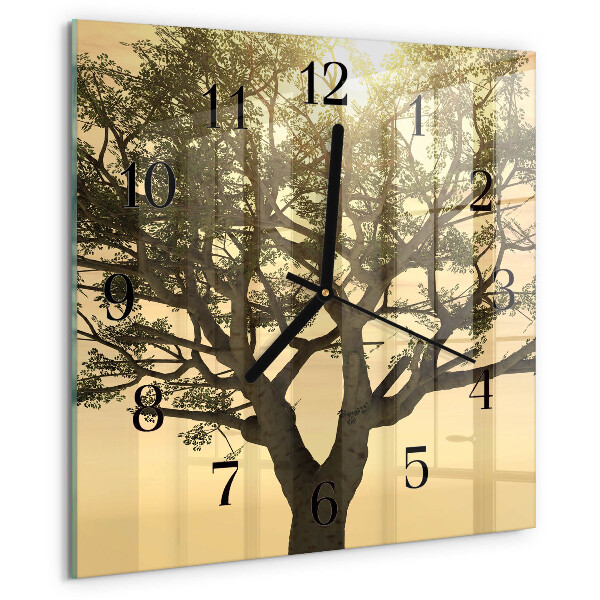 Wanduhr aus glas Baum