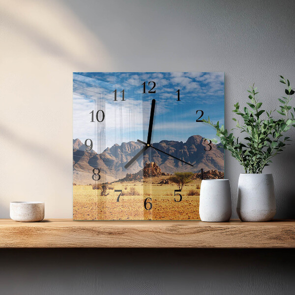 Wanduhr aus glas Gebirge