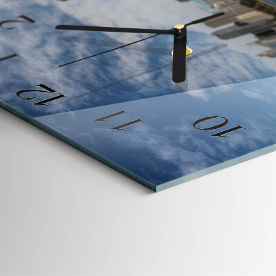 Wanduhr aus glas Stadt