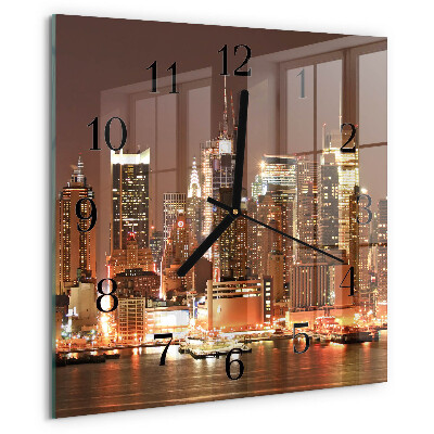 Wanduhr aus glas Horizont