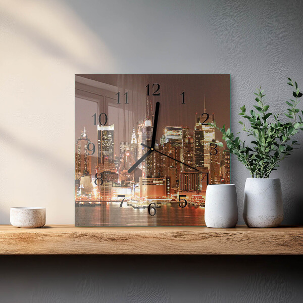 Wanduhr aus glas Horizont