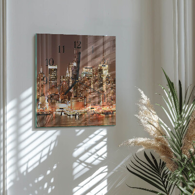 Wanduhr aus glas Horizont