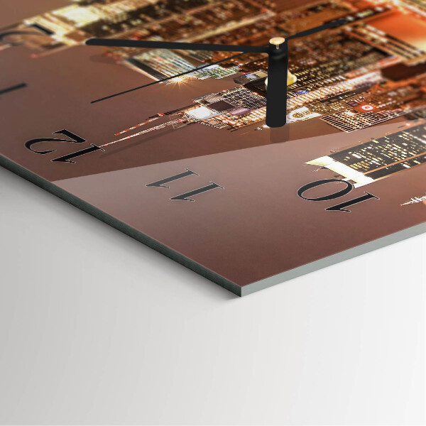 Wanduhr aus glas Horizont