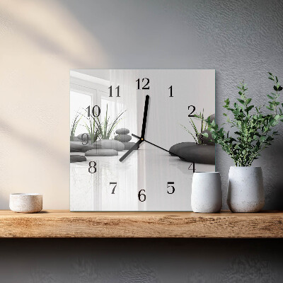 Wanduhr aus glas Stone Spa