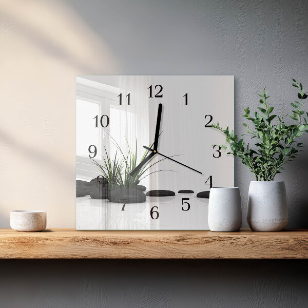 Wanduhr aus glas Steine