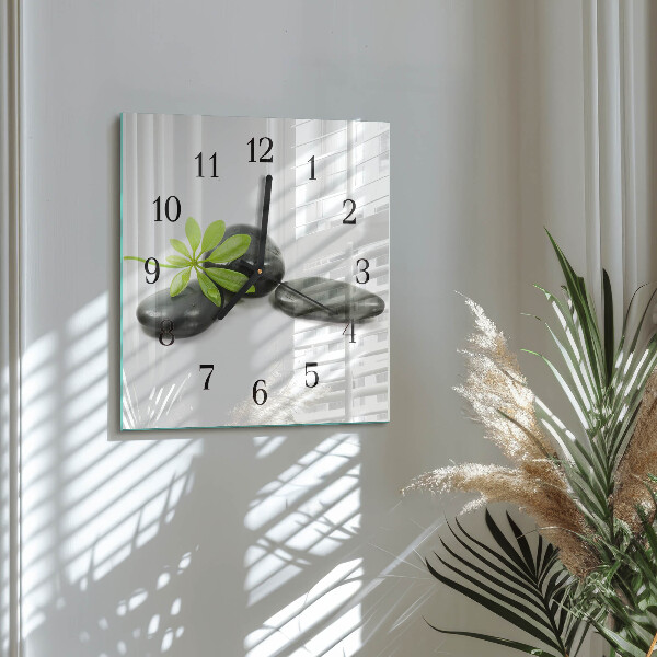 Wanduhr aus glas Steine