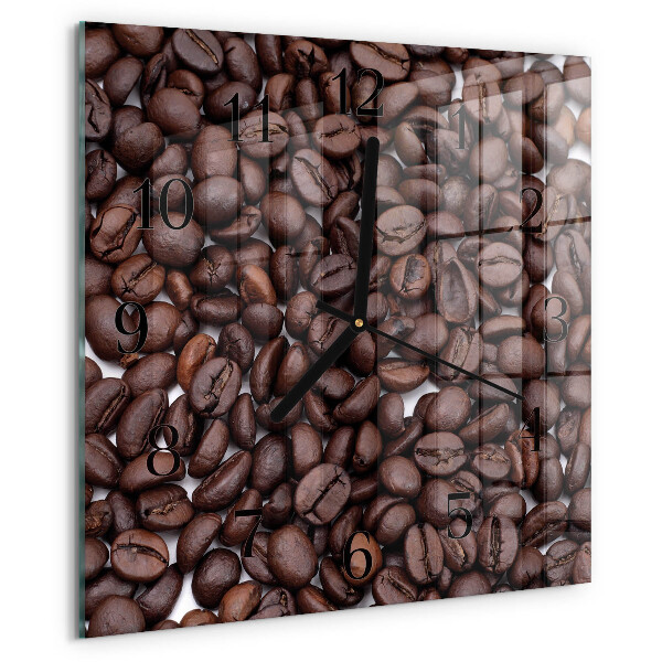 Wanduhr aus glas Kaffeebohnen