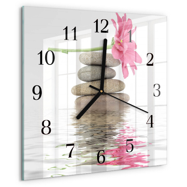 Wanduhr aus glas Steine