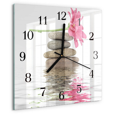 Wanduhr aus glas Steine