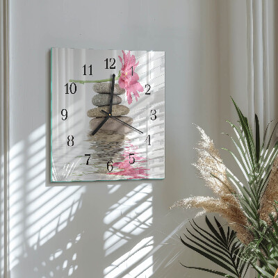 Wanduhr aus glas Steine