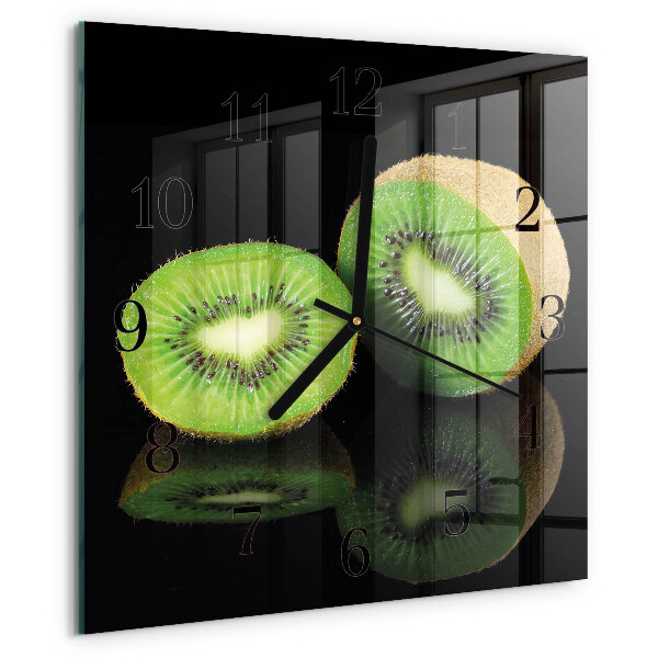 Wanduhr aus glas Kiwi