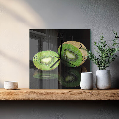 Wanduhr aus glas Kiwi