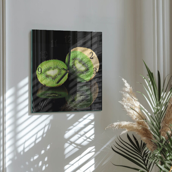 Wanduhr aus glas Kiwi