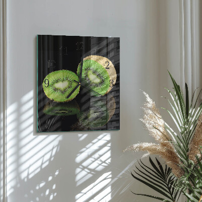Wanduhr aus glas Kiwi