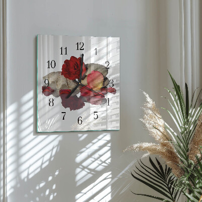 Wanduhr aus glas Rose Bowl