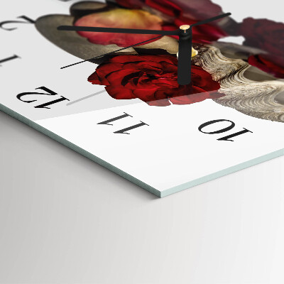 Wanduhr aus glas Rose Bowl