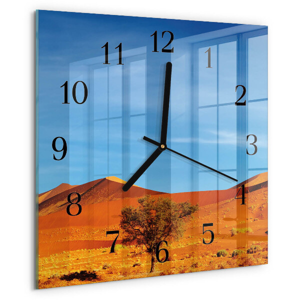 Wanduhr aus glas Wüste