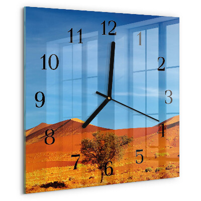 Wanduhr aus glas Wüste