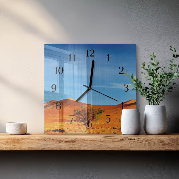 Wanduhr aus glas Wüste
