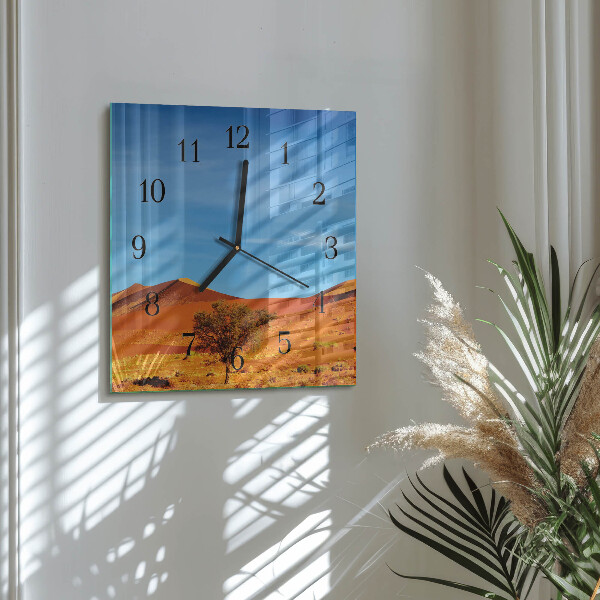 Wanduhr aus glas Wüste