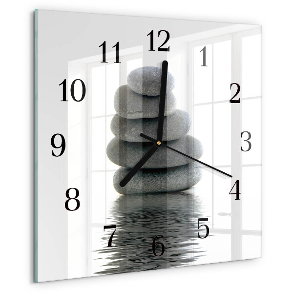 Wanduhr aus glas Steine