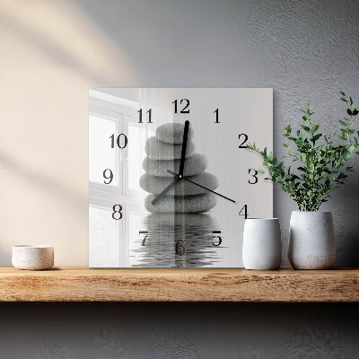 Wanduhr aus glas Steine