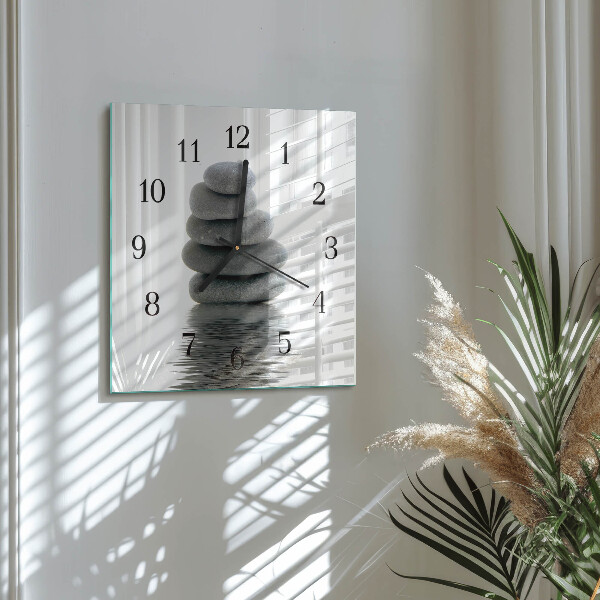 Wanduhr aus glas Steine