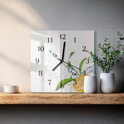 Wanduhr aus glas Zitronensäure