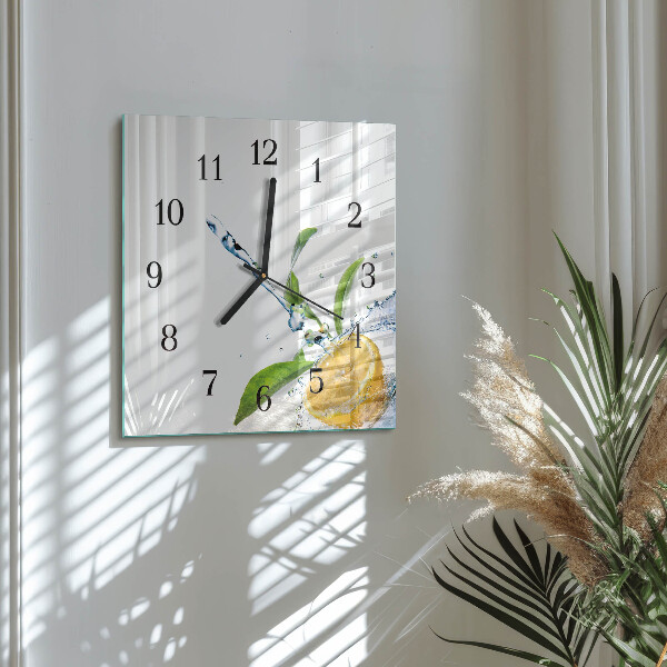 Wanduhr aus glas Zitronensäure