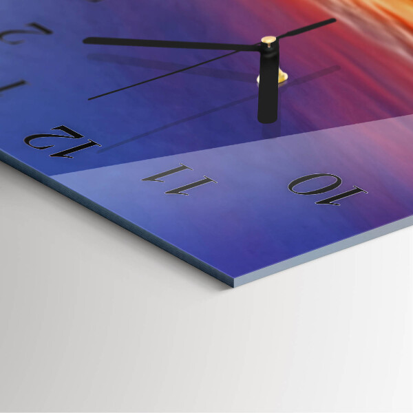 Wanduhr aus glas Feld