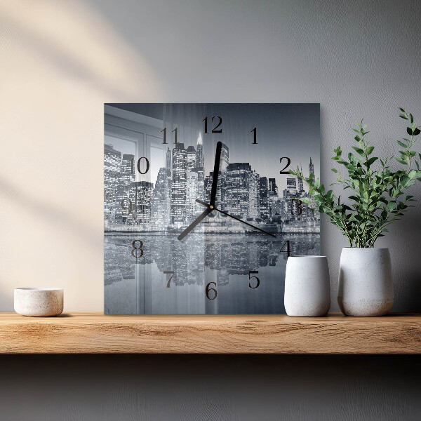 Wanduhr aus glas Horizont