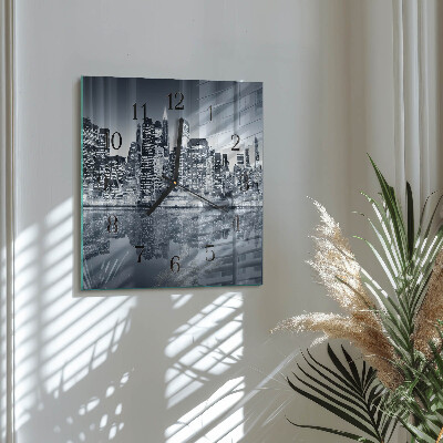 Wanduhr aus glas Horizont