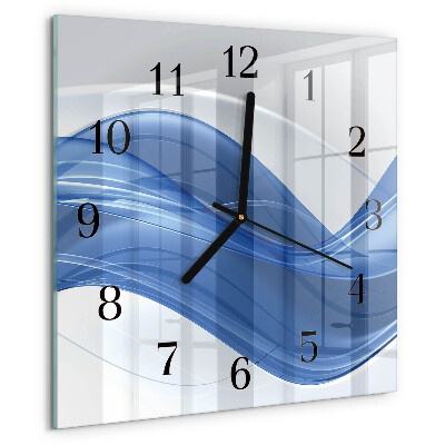 Wanduhr aus glas Abstrakte Linien