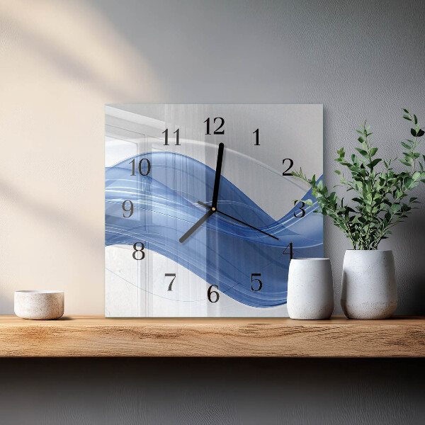 Wanduhr aus glas Abstrakte Linien